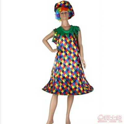 【廠家直銷彩色菱形格印花平板布服裝面料舞臺時裝小丑衣服彩格紋】義烏市卓能紡織品商行 - 產品庫